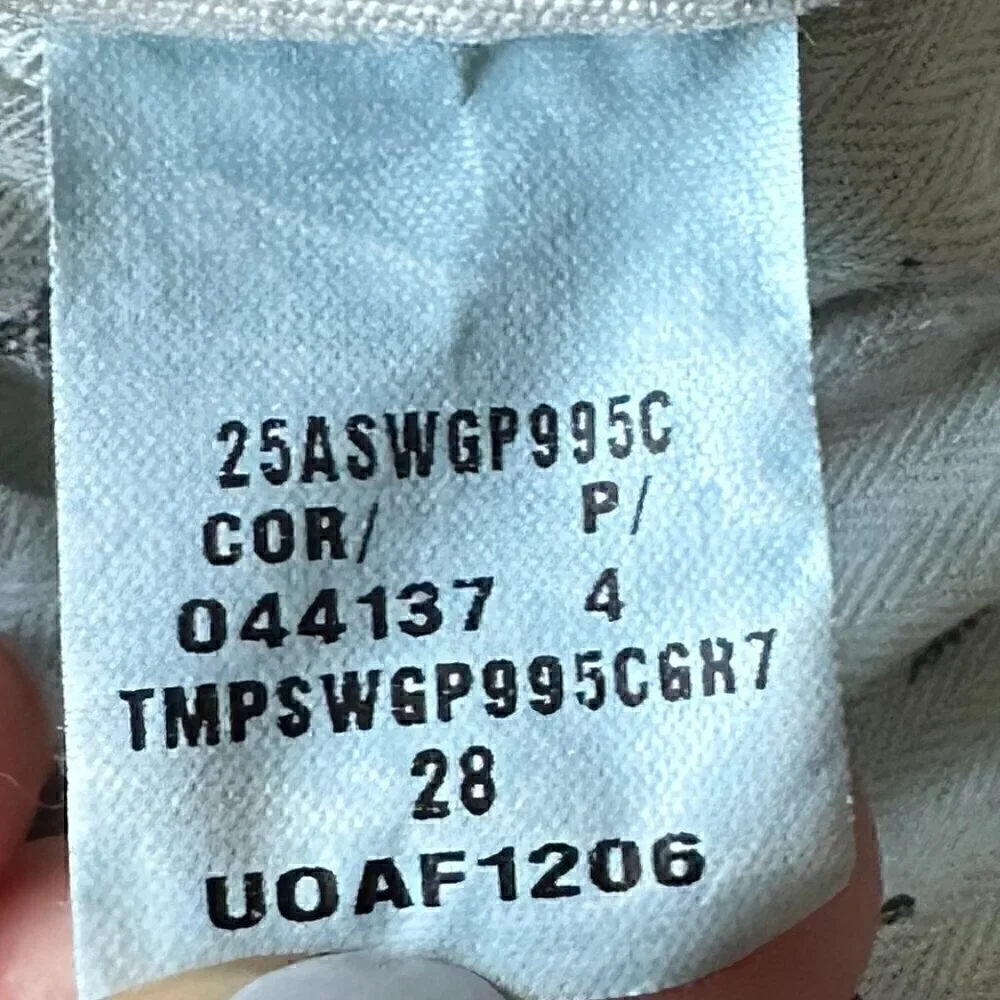 Anthropologie Holding Horses Straight Cropped Boyfriend Distressed Jeans Size 28 - Picture 13 of 13